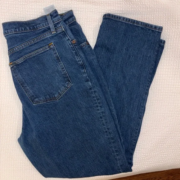 Abercrombie 90s Straight Ultra High Rise Curve Love Jeans Medium Wash - 32/14R - Picture 14 of 14